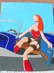 Rousse au cabriolet
