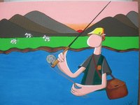 P&ecirc;cheur &agrave; la mouche